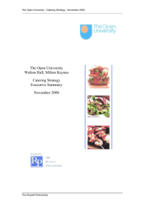 Catering Strategy - The Open University