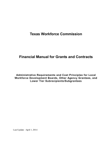 Financial Manual for Grants and Contracts