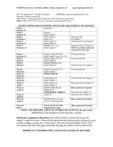PSY 201 Spring 2010 schedule