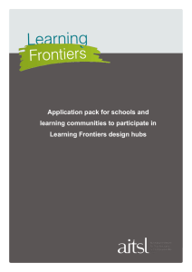 Learning Frontiers design hubs - Australian Institute for Teaching