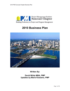 Business Plan - Florida Suncoast Chapter of PMI