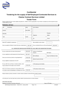 Tender Form - Cleshar Contract Services