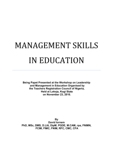 management skills in education