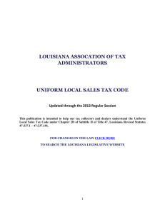 chapter 2-d. uniform local sales tax code