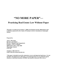 No More Paper - Frontenac Law Association