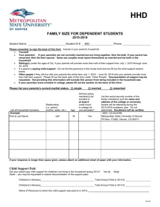 family size for dependent students - Metropolitan State University of
