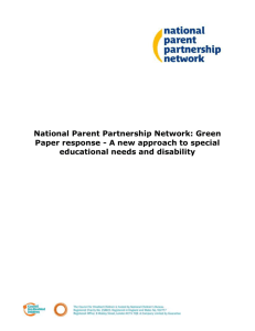 National Parent Partnership Network response