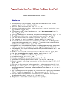 Regents Physics Exam Prep: 101 Facts You Should Know