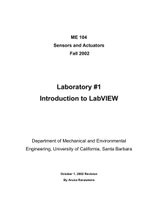 Introduction to LabVIEW - UCSB College of Engineering