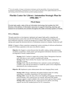 FCLA Strategic Plan for 1998-2001