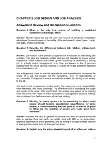 chapter 5 job design and job analysis