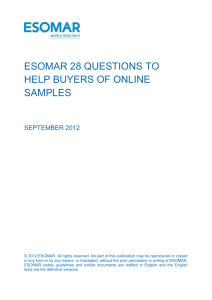 28 Questions to help Buyers of Online Samples DOC