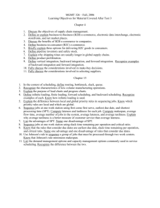 MGMT 326 – Fall, 2006 Learning Objectives for Material Covered