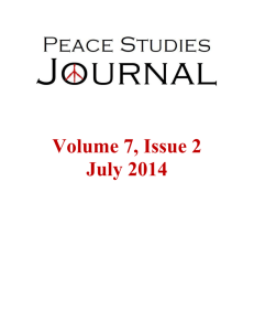 PSJ Vol 7 Issue 2 2014 - Central New York Peace Studies Consortium