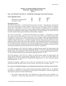 Issue: ASU 2014-04 & ASU 2014-14 – Classification of Mortgage