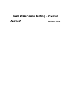 2 Challenges of Data warehouse Testing