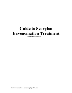 Guide to Scorpion Envenomation Treatment