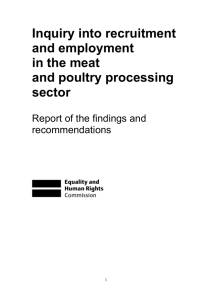 Inquiry into recruitment and employment in the meat and poultry