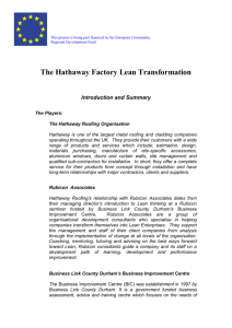 The Hathaway Factory Lean Transformation