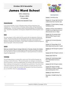 October 2014 Newsletter James Ward School 2701 S. Shields Ave