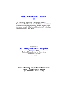 research project report - National Commission for Minorities