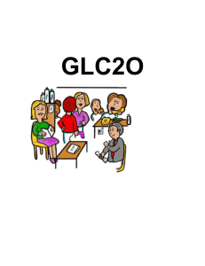 GLC2O - Unit 2 - East Northumberland Secondary School