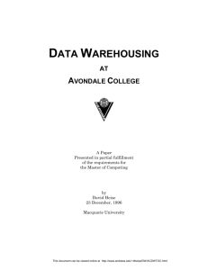 Data Warehouse Project