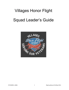 Squad Leaders Guide - Villages Honor Flight Network