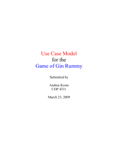 Use Case Model - cop-ginrummy - Gin Rummy Simulation