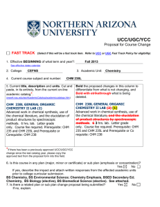 CHM 238L - nau.edu - Northern Arizona University