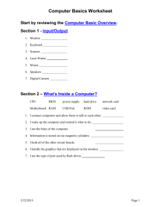 1. Computer Basics worksheet