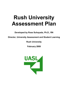 Rush University Assessment Plan - HLC Self
