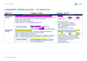 Longniddry primary school – P5 Year Plan
