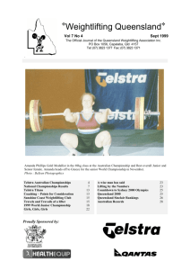 Sep99 - Queensland Weightlifting Association