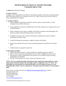 Job Description for Soccer Business Development Internship