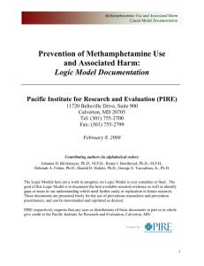 Methamphetamine Use and Associated Harm Causal Model