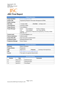 ERIM Project Final Report
