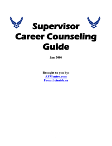 Supervisor Career Counseling Guide