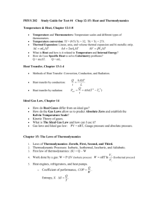 PHYS 202 Study Guide For Test #4 Chap 12