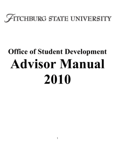 AdvisorManualFY11 - Fitchburg State University