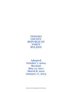 Bylaws - Tehama County Republican Party