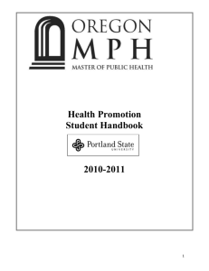 Health Promotion Track - Portland State University