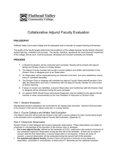 Adjunct Faculty Evaluation - Flathead Valley Community College