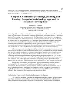 Perkins, D.D. (2002). Community psychology, planning