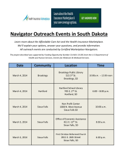 Navigator Outreach Events in South Dakota Learn more about the