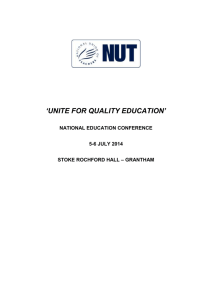 Unite for Quality Education - NUT
