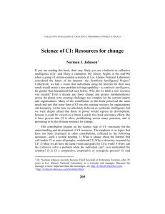 Science of CI: Resources for change