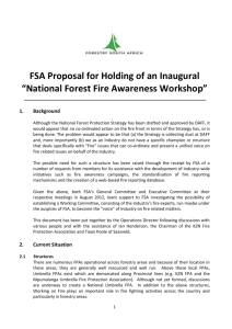 FSA Proposal for Fire Workshop 2012