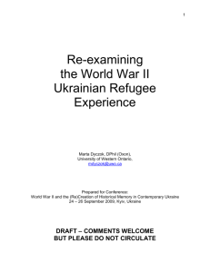 Re-examining the World War II Ukrainian Refugee Experience