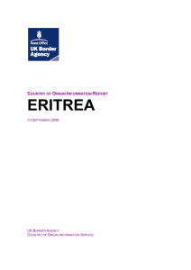Country of origin information report Eritrea September 2008